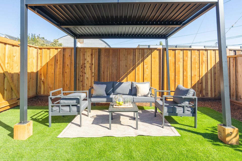Backyard with pergola, San Carlos